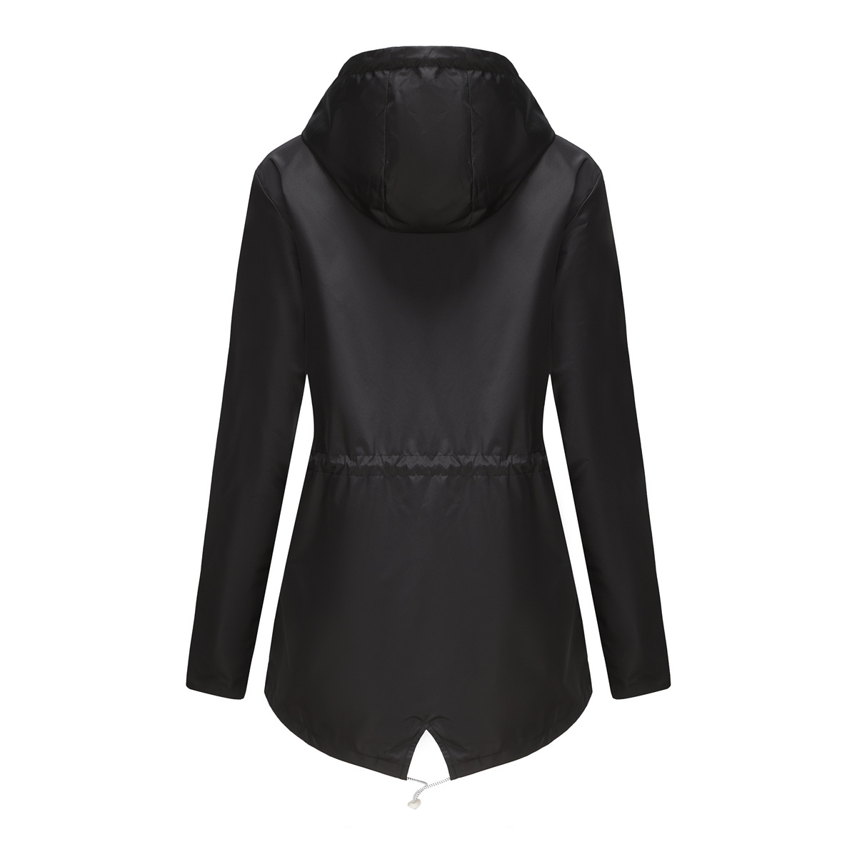 nieuwe lange mouwen anti-spatwater lange windjack dames capuchon gestreepte regenjas cross border plus size dameskleding_voghion.com