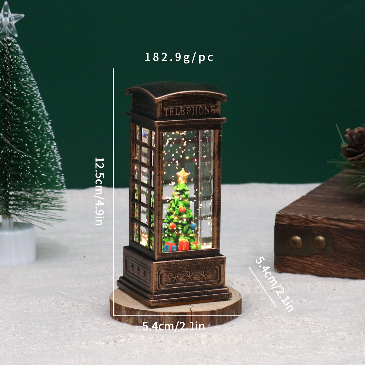 Nuevo agua de Navidad lámpara de vela luminosa lámpara de viento decoración de Santa Claus pequeño regalo de árbol de Navidad