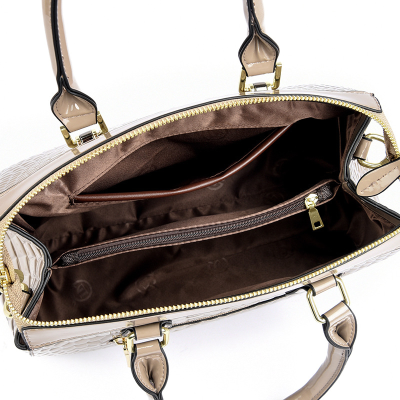 Big bag Boston Women's bag fashion light luxury middle-aged mother bag shoulder messenger handbag_voghion.com