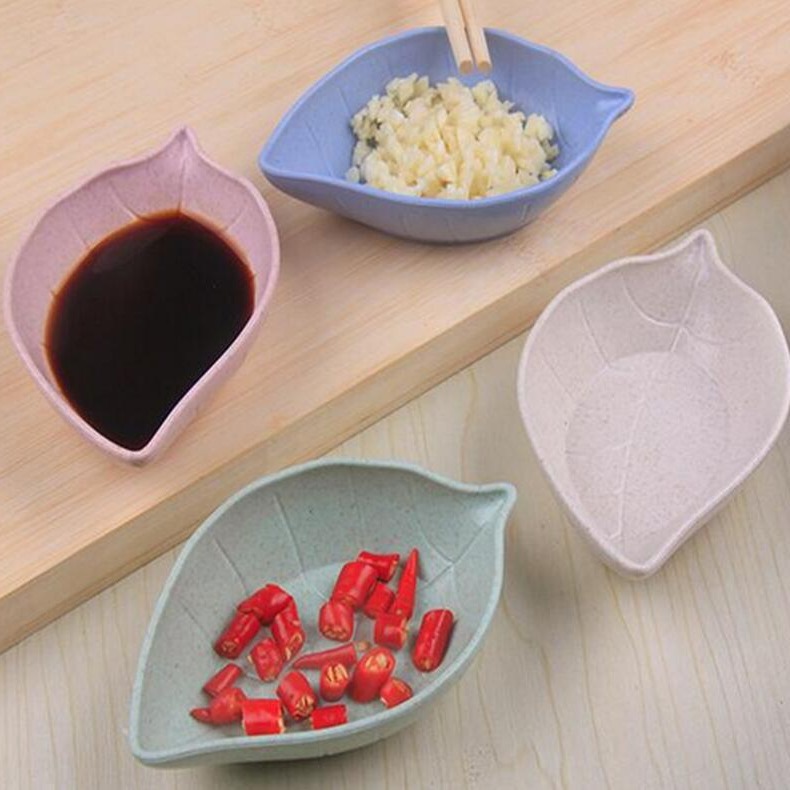 Cocina del hogar paja de trigo condimento plato creativo de plástico encurtidos redondos pequeño plato vajilla inmersión plato de aperitivos