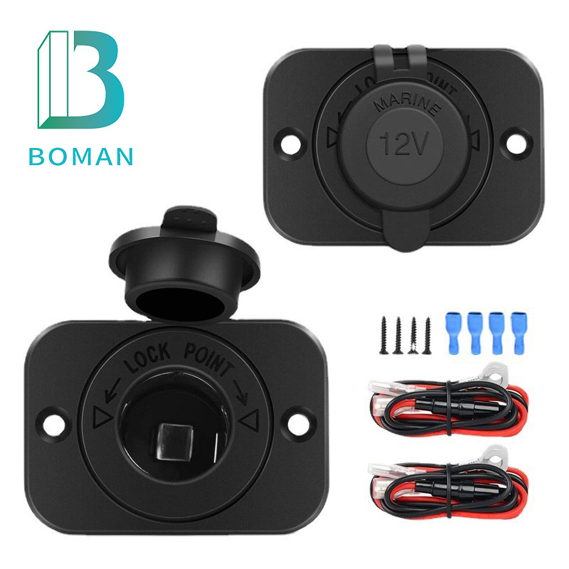 Car cigarette lighter socket DC 12V power socket motorcycle boat car RV modified accessories panel switch