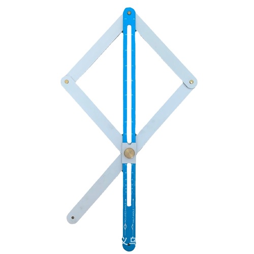 Foreign trade stainless steel diagonal ruler thickened trimming decoration woodworking door and window angle ruler multi-functional protractor