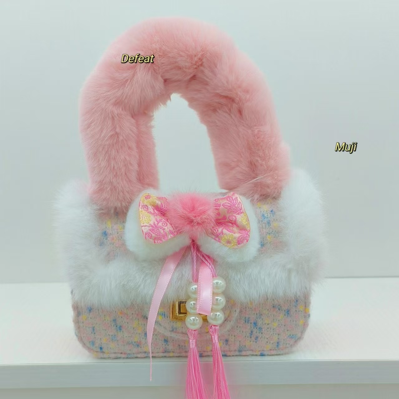 Guofeng bolso infantil bolso de peluche bolso de hombro mochila princesa bolso de cambio bolso accesorios bolso pequeño