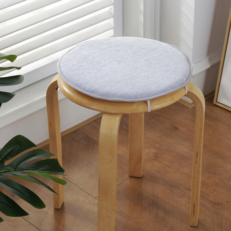 Cojín de silla de lino y algodón redondo de verano Cojín de silla de cuatro estaciones Cojín de asiento de esponja antideslizante Cojín de silla de oficina
