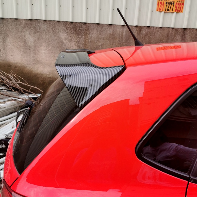 Suitable for 2011-2018 Volkswagen Polo Rear Wing Polo Modified Oding Carbon Fiber Pattern Top Wing Spoiler