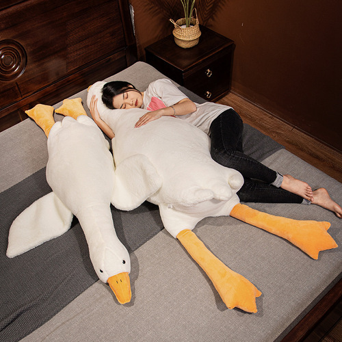 Internet celebrity big white goose doll plush doll sleeping pillow comfort doll children's gift doll big white goose