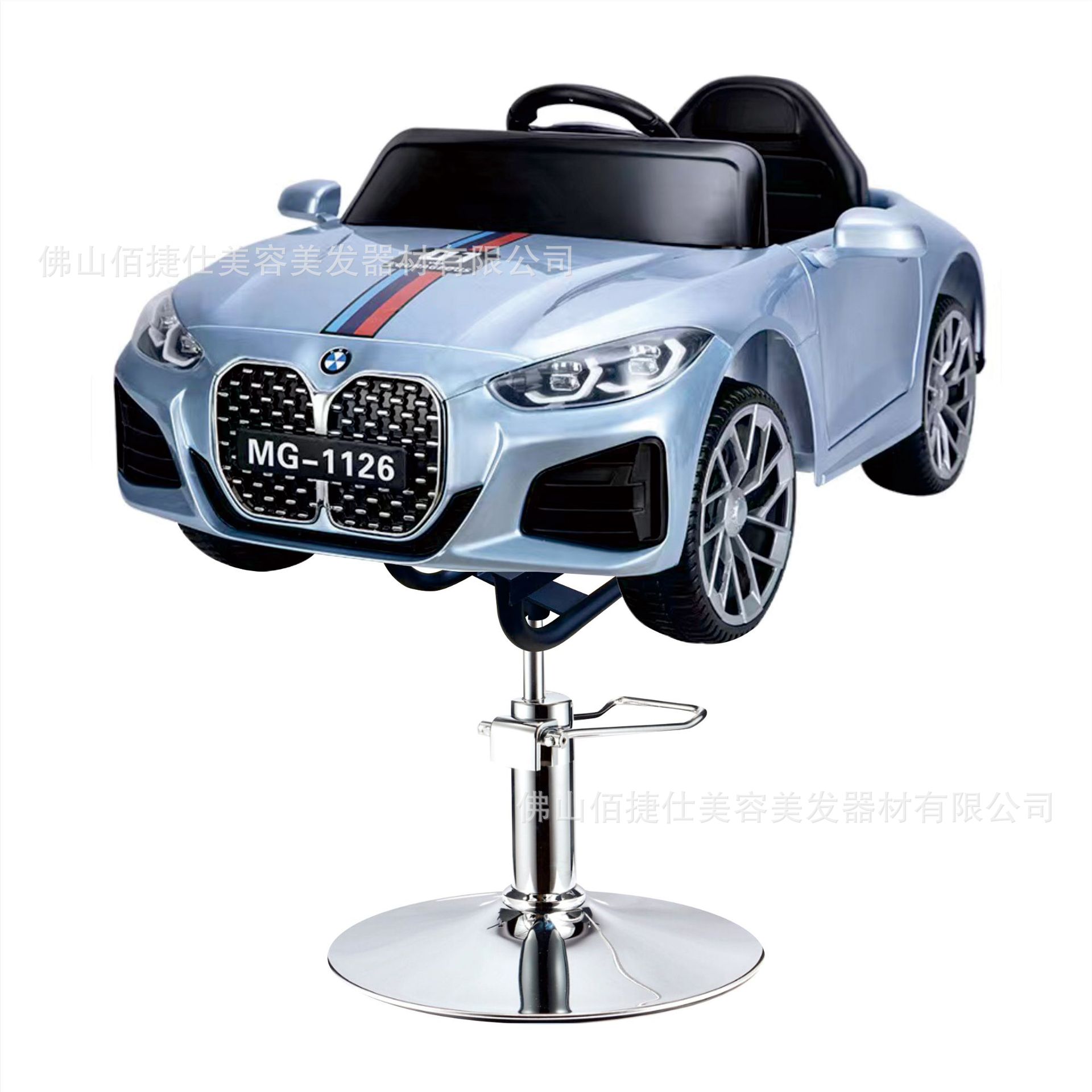 Asiento eléctrico de barbero infantil silla de barbero de automóvil elevación silla giratoria música barbero de automóvil para niños silla de corte de pelo para niños