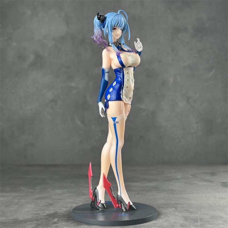 Blue Line St. Louis Santa Tía Nave Niña Femenina Hermosa Dos Dimensional Hecha a mano Decoración de escritorio Modelo de anime