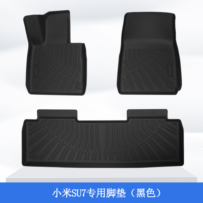 Aplicable a Xiaomi SU7 3D todo el tiempo material TPE almohadilla de pie de automóvil original color antisucio almohadilla de cola