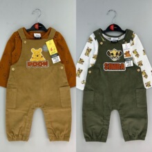 宝宝背带裤男女童秋季灯芯绒婴幼儿童吊带单层小童春装条绒裤子潮