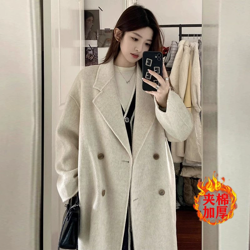 Деми-сезона Woolen Coat с утеплением из пуха для подростков, стиль высокого качества, несколько цветов и размеров