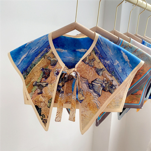 Shoulder scarf shawl for women spring, autumn and summer fake collar air-conditioned room waistcoat decoration with cervical spine knotted scarf