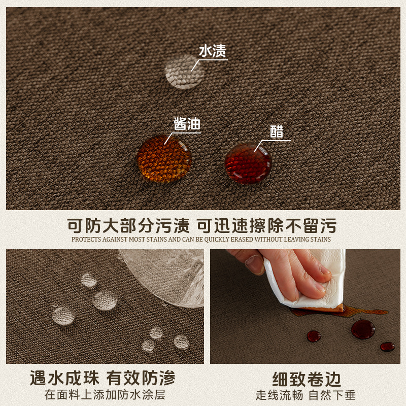 Mesa redonda algodón lino redondo impermeable a prueba de agua y aceite hotel inwind comedor mesa de mesa mesa de restaurante manto de mesa antisucio personalizado