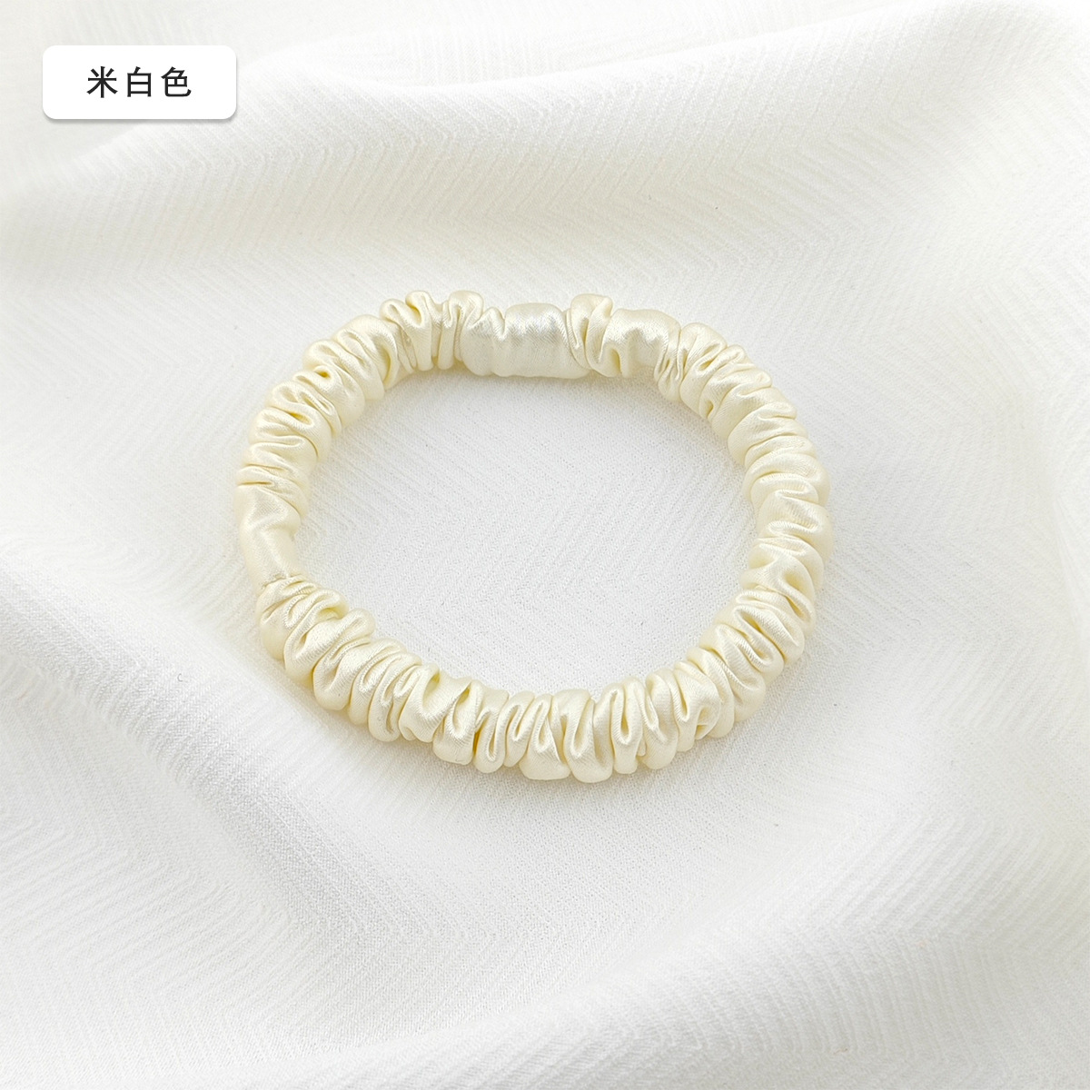 19 mm mm 1 cm anillo de cabello de seda 100% anillo de cabello de seda pequeño tocado de cabello de cuerda de seda de alta calidad anillo de cabello de intestino delgado