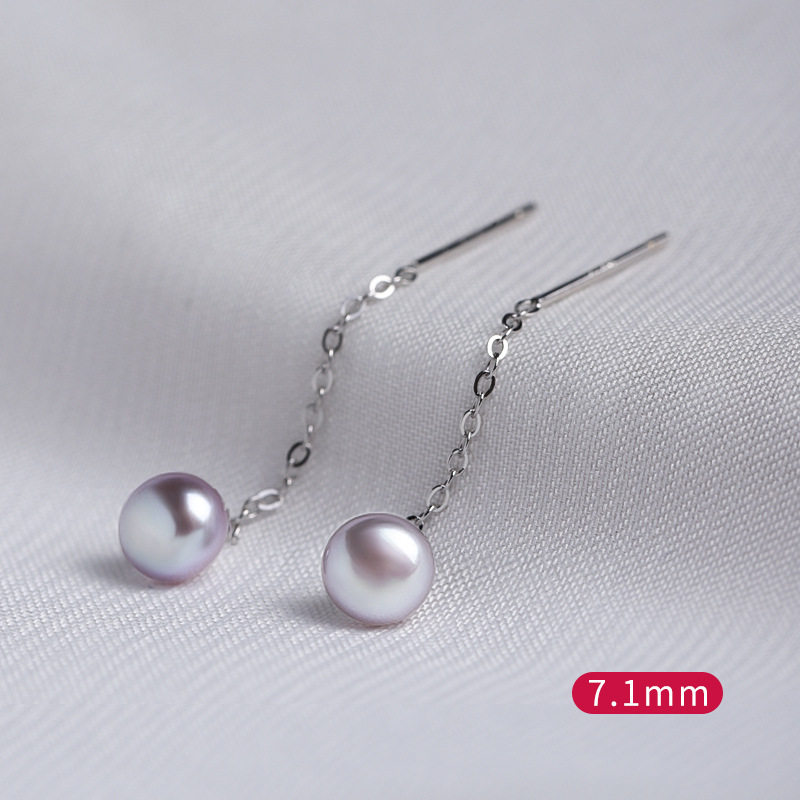 S925 pendientes de perlas de agua dulce de plata esterlina para las mujeres 2022 nuevos pendientes de moda simple temperamento pendientes joyería del oído