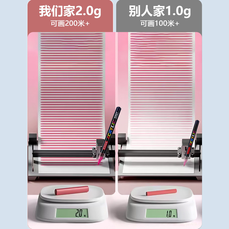 国境を越えた細い棒アクリルマーカーセット美術学生絵画特別な水彩ペンソース工場卸売|undefined