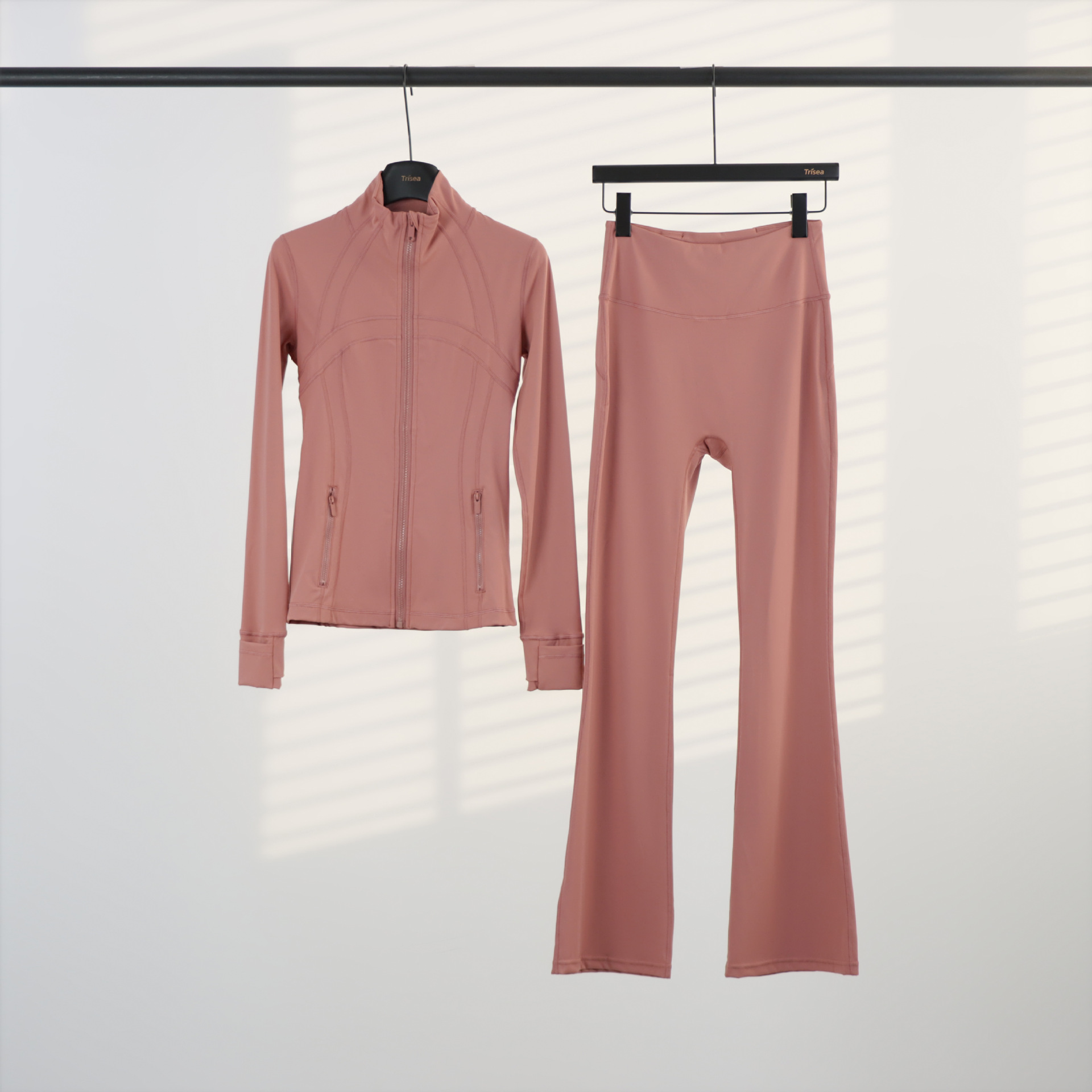 LULU chaqueta de cuello de喇叭 con cremallera, chaqueta de cuerpo, chaqueta de yoga elástica, mujer