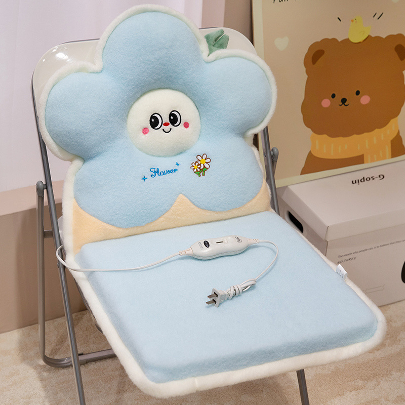 Flor encantadora almohadilla de calefacción espalda integral cintura calefacción eléctrica enchufe de calefacción artefacto de calefacción aumentado y grueso