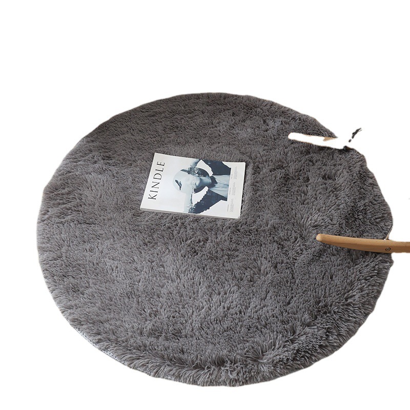 Alfombra redonda de lana de seda, canasta colgante, cojín para silla, cojín de yoga, cojín para sofá de dormitorio de sala de estar, cojín para suelo sucio, antideslizante y fácil de cuidar