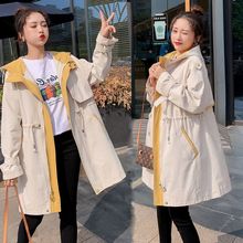 斤胖中长款风衣外套女减龄显瘦长袖工装学生气质春秋显瘦