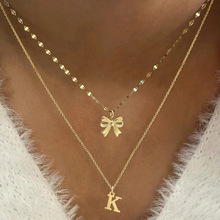 I 35346 Letter Layer Clavicle Chains ��ĸ˫����������