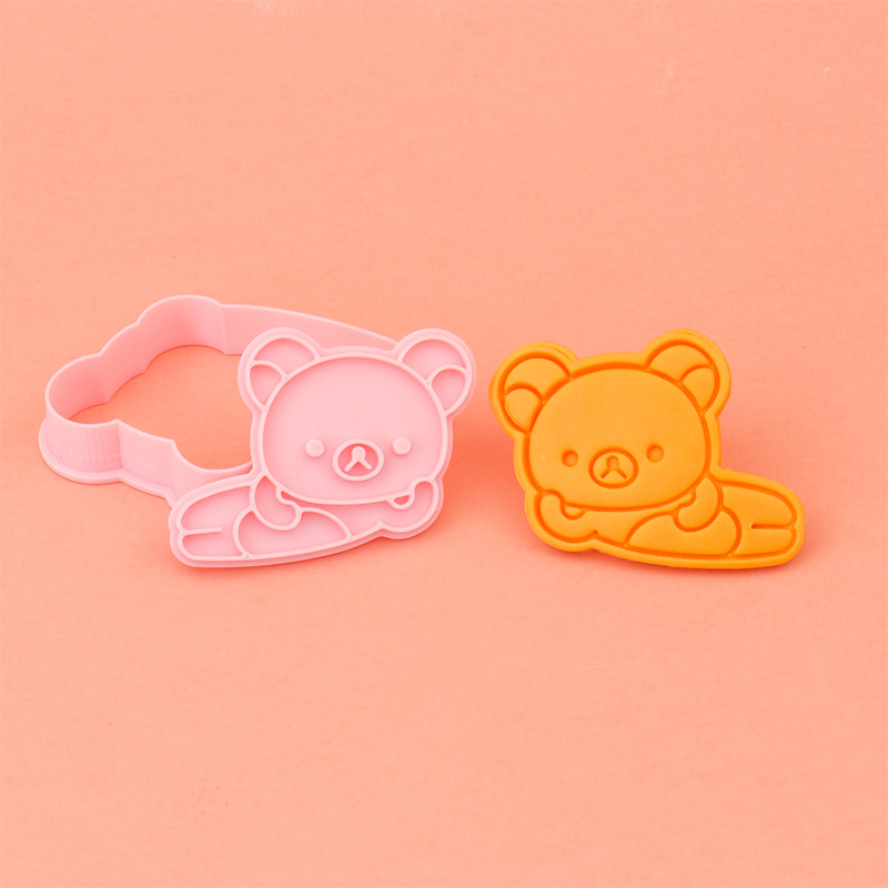 Molde para galletas de Rilakkuma simulado, herramienta creativa para hornear fondant, molde para galletas de animales con impresión de fondant para bollos al vapor image 10