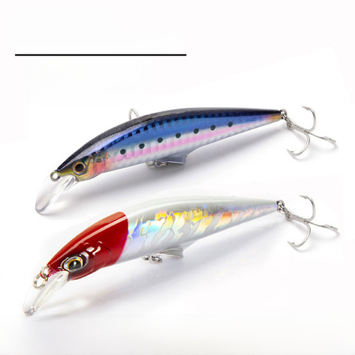 Spinning lure 95mm/120mm long-range sinking fake minnow, freshwater stream life-like fish bait 9093