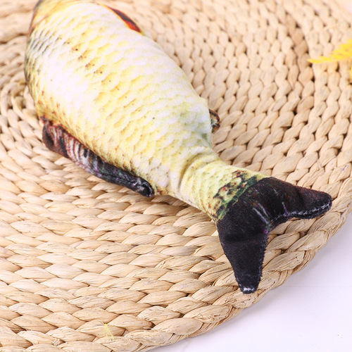 Cross-border new products hot-selling pet cat toys plush fish crucian carp cat mint simulated fish funny cat toys wholesale