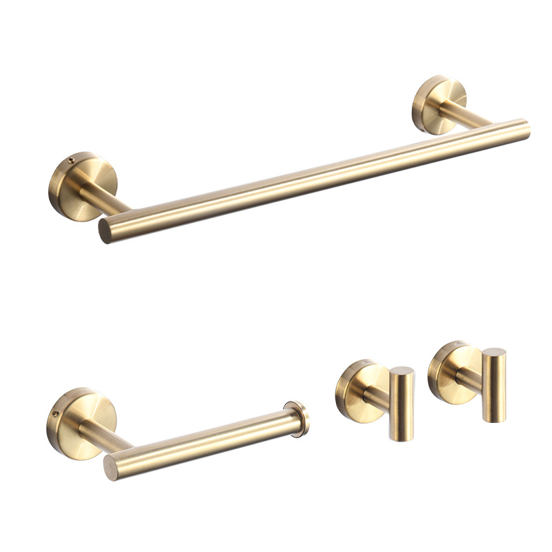 Colgante de acero inoxidable conjunto de baño hogar vida sin rastro pared tipo toalla de almacenamiento de toallas de gancho