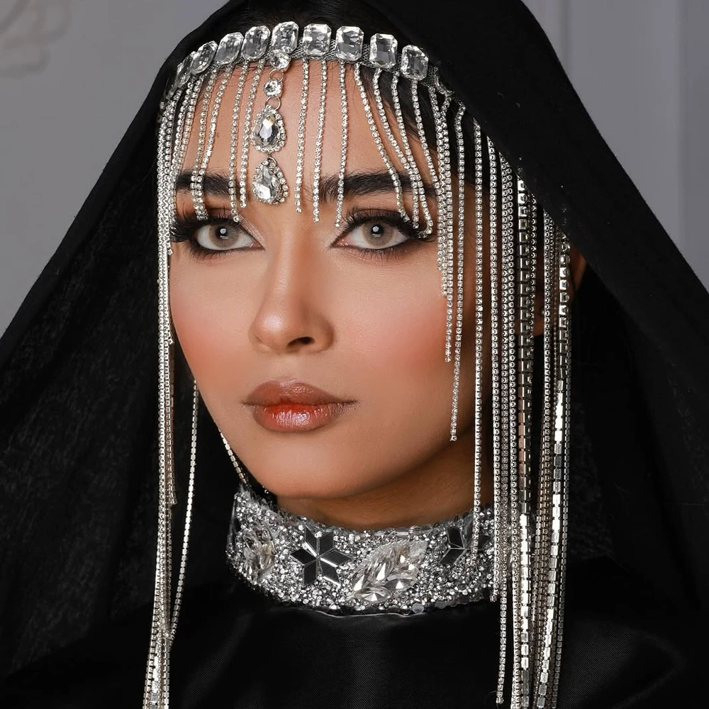 Популярная трансграничная цепочка для волос с кисточками и бриллиантами, европейская и американская мода, вечерние головные уборы со стразами, цепочка для волос