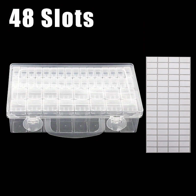 64 caja de almacenamiento de herramientas especiales a prueba de polvo caja de almacenamiento de perlas de arroz accesorios de herramientas de pintura de diamantes hechas a mano caja de plástico