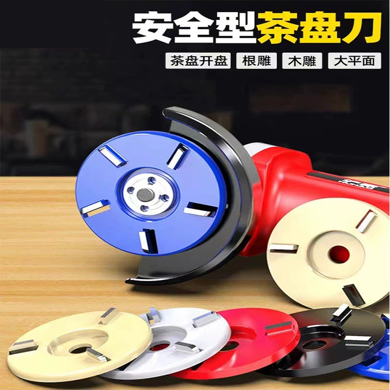 Трансграничный нож для деревообработки с 16 отверстиями, трехзубчатый нож для резьбы по дереву, шестиугольная лопата, нож для резьбы по корню, чайный лоток, безопасный тип, плоский дуговой Тип