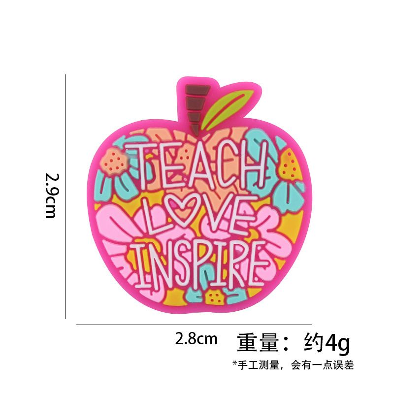 Nuevos bebés de dibujos animados manzana pequeña goma de diente DIY creativo bebé molar tetina cadena de accesorios de cadena anti-caída