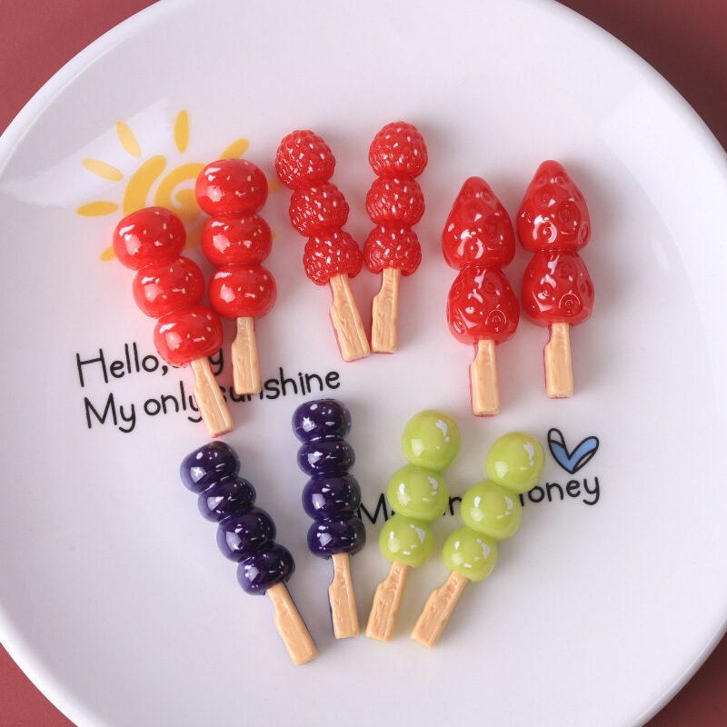 Miniature Simulation Jewelry, Food Toys, Mini Candied Hawthorn Skewers, DIY Resin Accessories, Creative Decoration, Handmade Miniature Simulation Jewelry, Food Toys, Mini Candied Hawthorn Skewers, DIY Resin Accessories, Creative Decoration, Handmade
