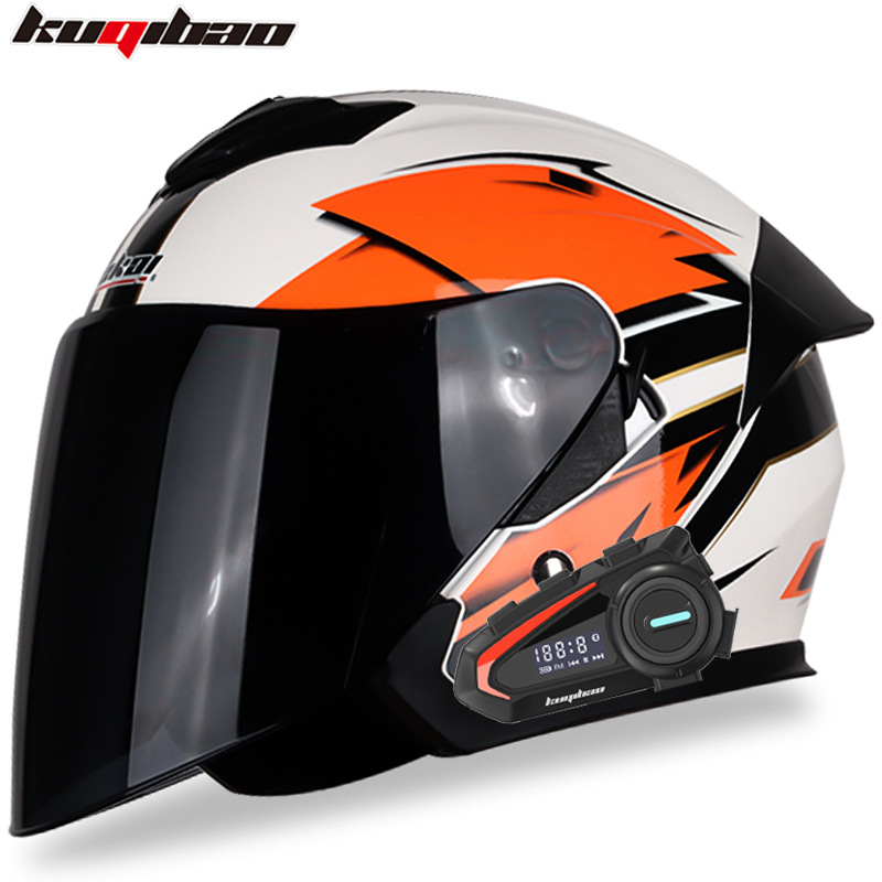 Motorcycle Bluetooth Helmet, Motuoche Motosiklet kaskı (dəbilqə) - little-lucky-with-tea-lens-k20-bluetooth-m