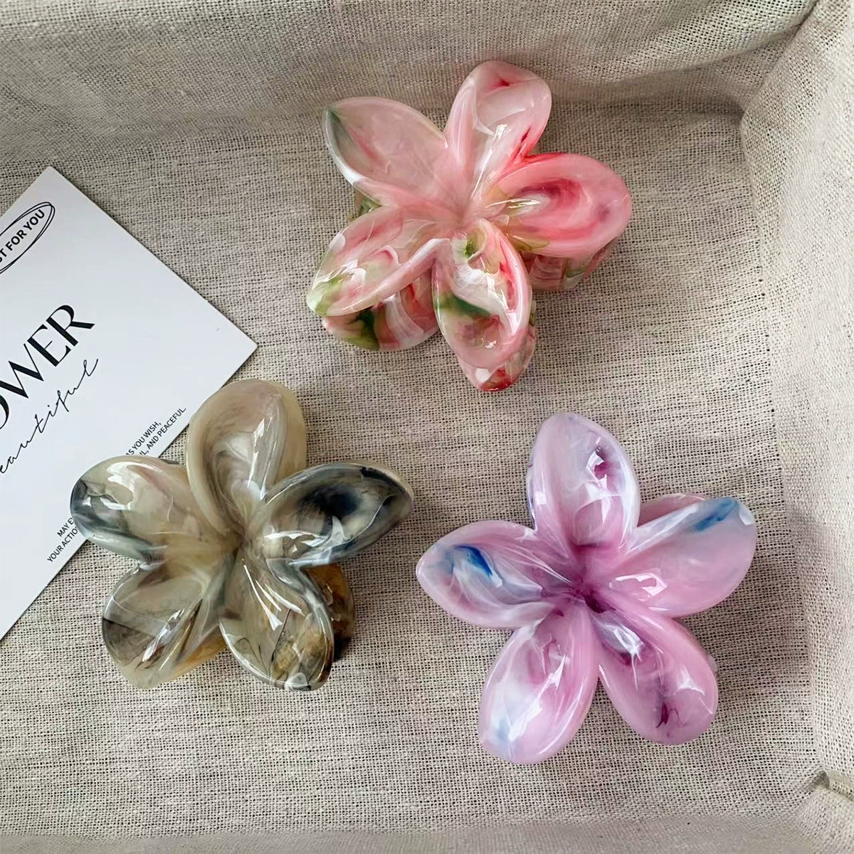 Акриловая заколка CANYI, летняя заколка для волос, атмосферная ракушка-брошь, (перепродажа), европейский стиль, градиент