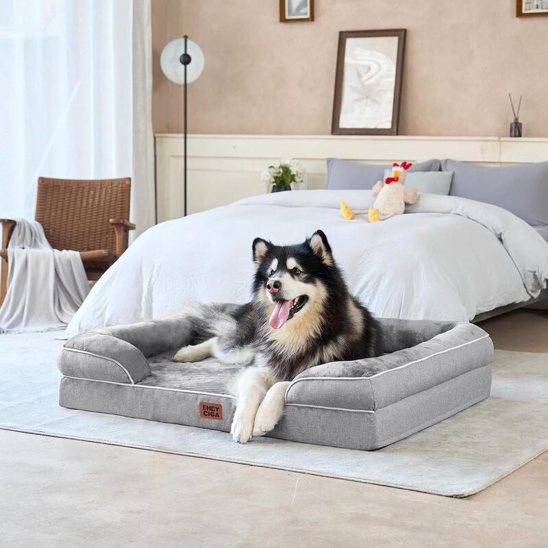 Large Dog Memory Foam Bed, Waterproof Orthopedic Pet Sofa Bed, Removable and Washable Large Dog Bed, for Pets