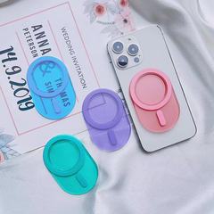 橢圓磁吸底盤配件支撐彩色Magsafe桌面無線充磁吸盤氣囊支架環