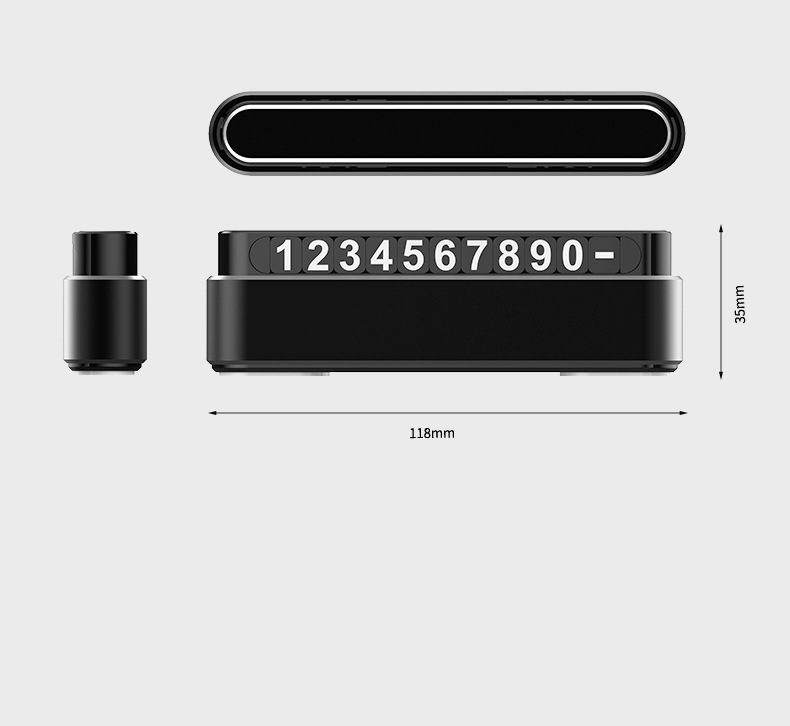 【Customized】Car Temporary Parking Number Plate, High-Grade Alloy Dual-Number Mobile Phone Plate for Vehicle Relocation