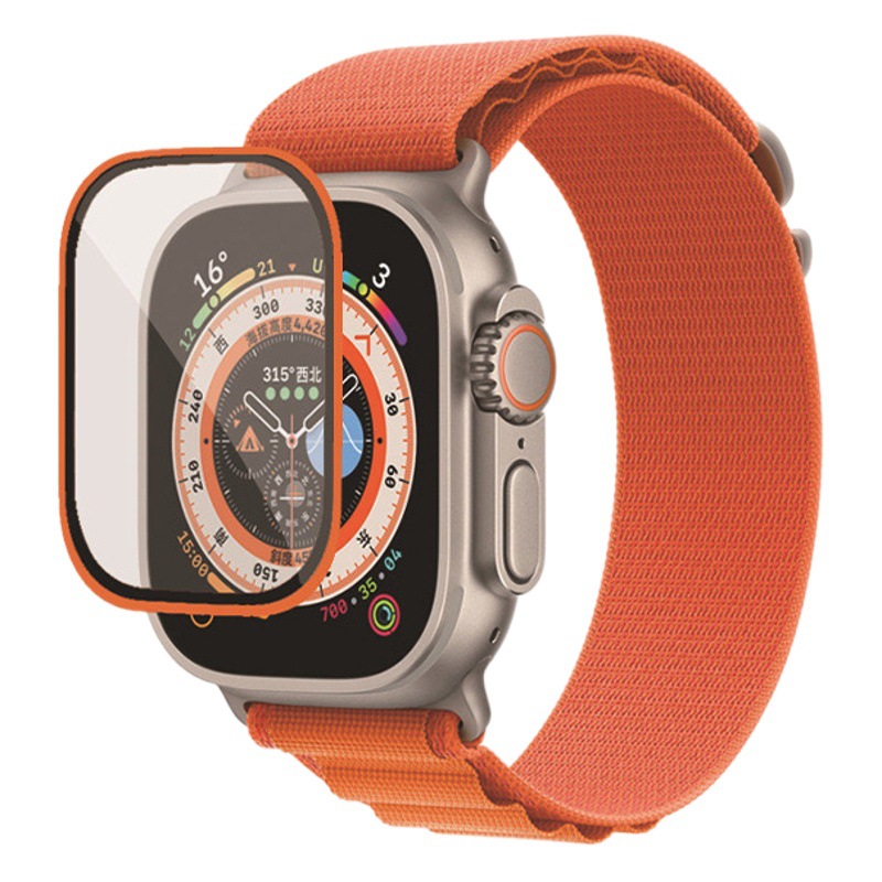 Suitable for Watch Film Apple Two-Color Silk Screen Transparent 49 Ultra1/2/3 Generation Watch Screen Hd Protective Film