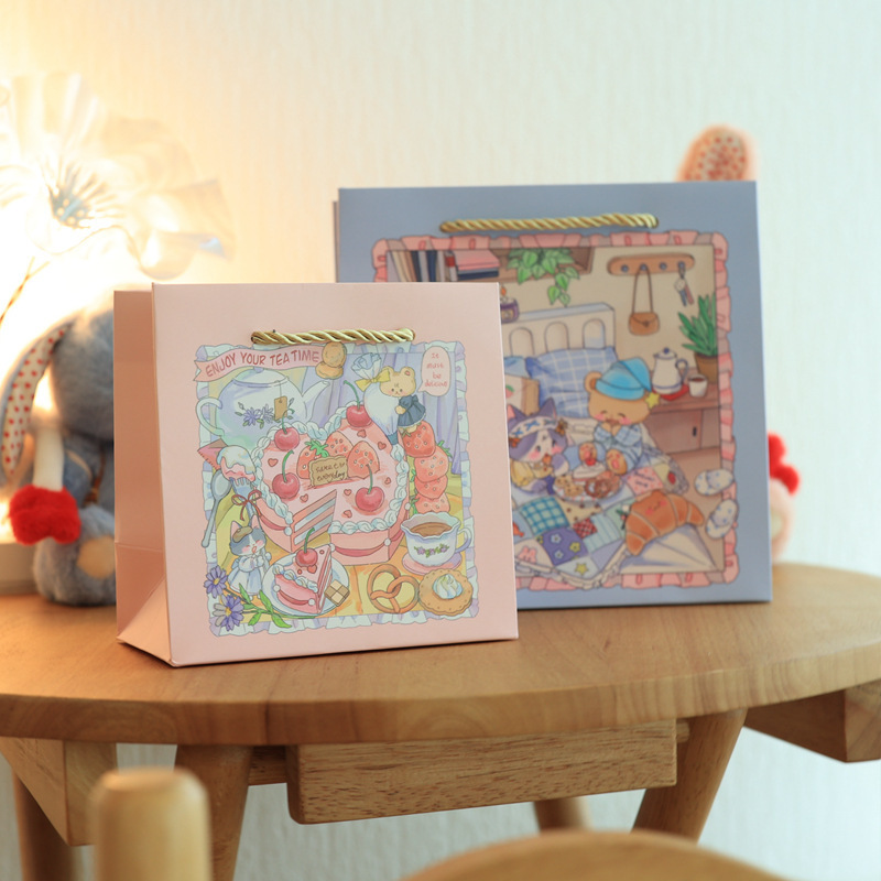 Bunny Lulu礼品袋卡通手提袋礼生日礼物包装袋创意满月回礼袋子