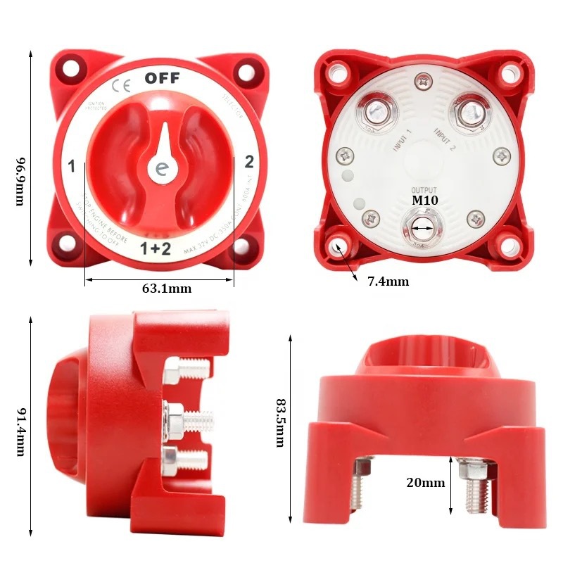 Source manufacturers cross-border marine yacht battery power-off switch 12-48V power master switch blue sea E series
