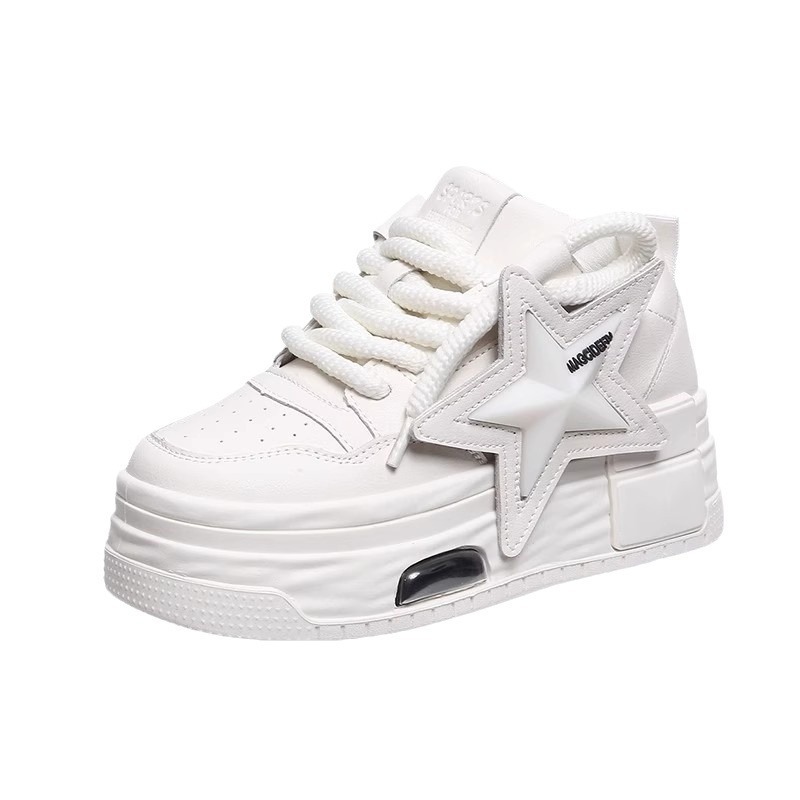 Small White Shoes Explosions Five-pointed Star Thick-soled Muffin Board Shoes Fashion Casual Shoes