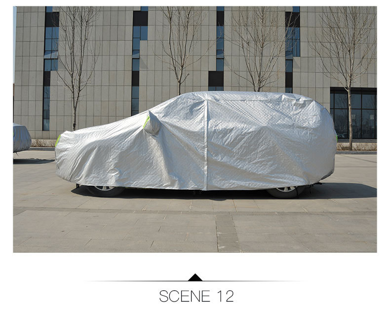In-Stock Oxford Cloth Car Cover with Fleece Lining, Sunshade, Thickened Car Cover, Full Cover, Sun Protection, Rainproof Car Cover