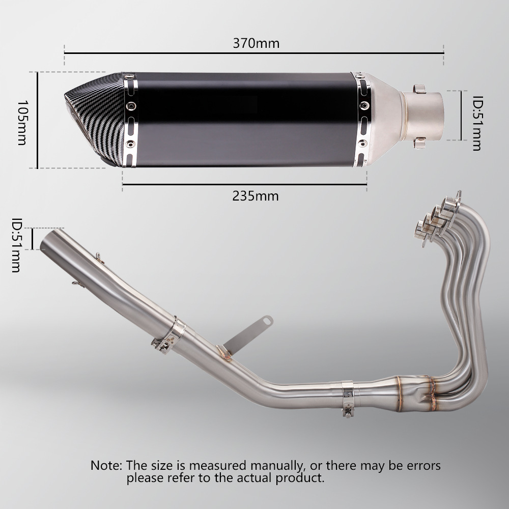 Motorcycle Exhaust Pipe Refitting Excelle 450RR Special Stainless Steel Front End Muffler Combination suit