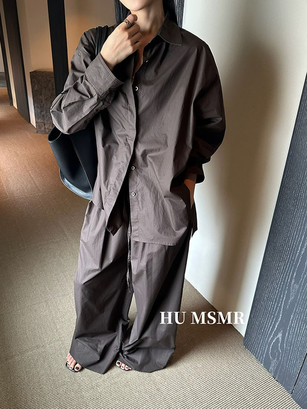广州十三行HUMSMR秋款上新通勤极简风宽松衬衫D1886|undefined