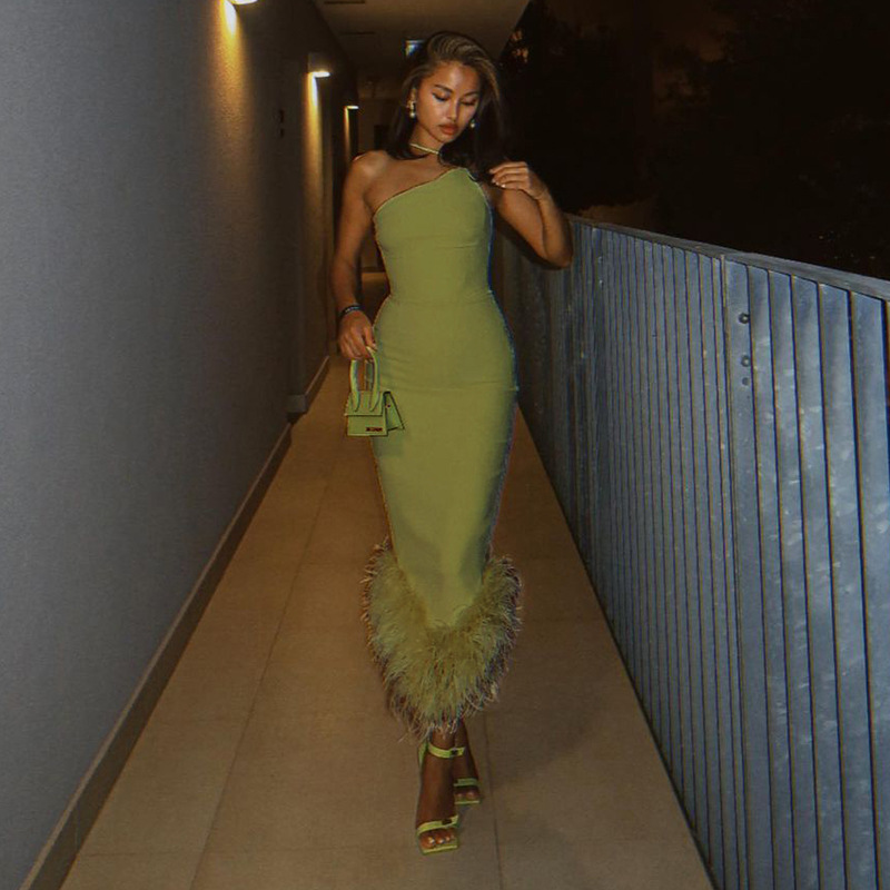 Fashion Solid Color Halter Neck Sleeveless Patchwork Spandex Polyester Dresses Maxi Long Dress Penci