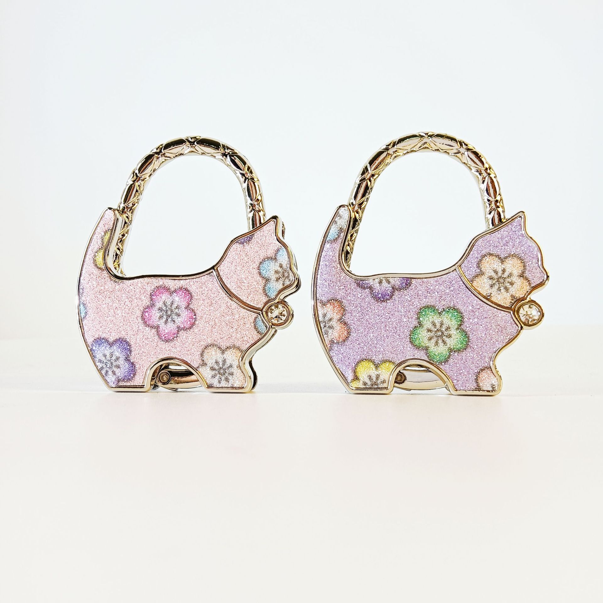 Fat Cat Bag Hook Portable Handbag Hanger For Table Accessories_voghion.com