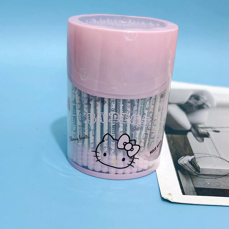 Sanliogou doble punta de algodón desechable oreja limpiador varilla espiral de algodón multifoncional algodón para casa