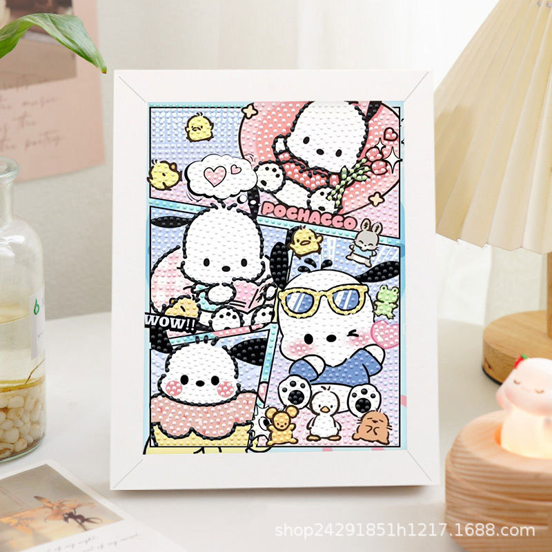 Diamante nuevo lápiz de dibujos animados pequeño nuevo pegatino diy puzzle manual regalo de cumpleaños para niños estudiantes